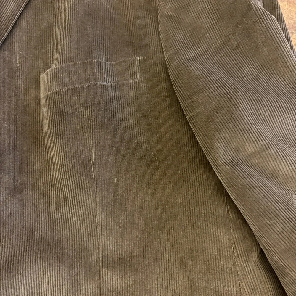 Saddlebred Mens Brown Corduroy Blazer 56R Sports Coat Jacket Cotton Academia